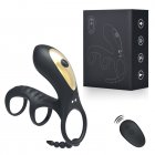 Penis Vibrator Masturbator With 10 Speeds Vibration Sucking Clit Sucker Vibrator Vibrating Cock Ring Couples Sex Toys black