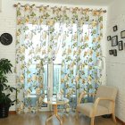 Peomies Embroidered Curtain with Holes Beads Light Transmission Door Window Curtain for Living Room Bedroom 1PC Beige_1*2 meters high