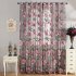 Peomies Embroidered Curtain with Holes Beads Light Transmission Door Window Curtain for Living Room Bedroom 1PC purple 1 2 meters high