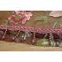 Peomies Embroidered Curtain with Holes Beads Light Transmission Door Window Curtain for Living Room Bedroom 1PC purple 1 2 5 meters high