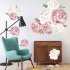 Peony Flower Series Pattern Wall Art Sticker for Home Living Room Bedroom Decor Light pink B 