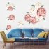 Peony Flower Series Pattern Wall Art Sticker for Home Living Room Bedroom Decor