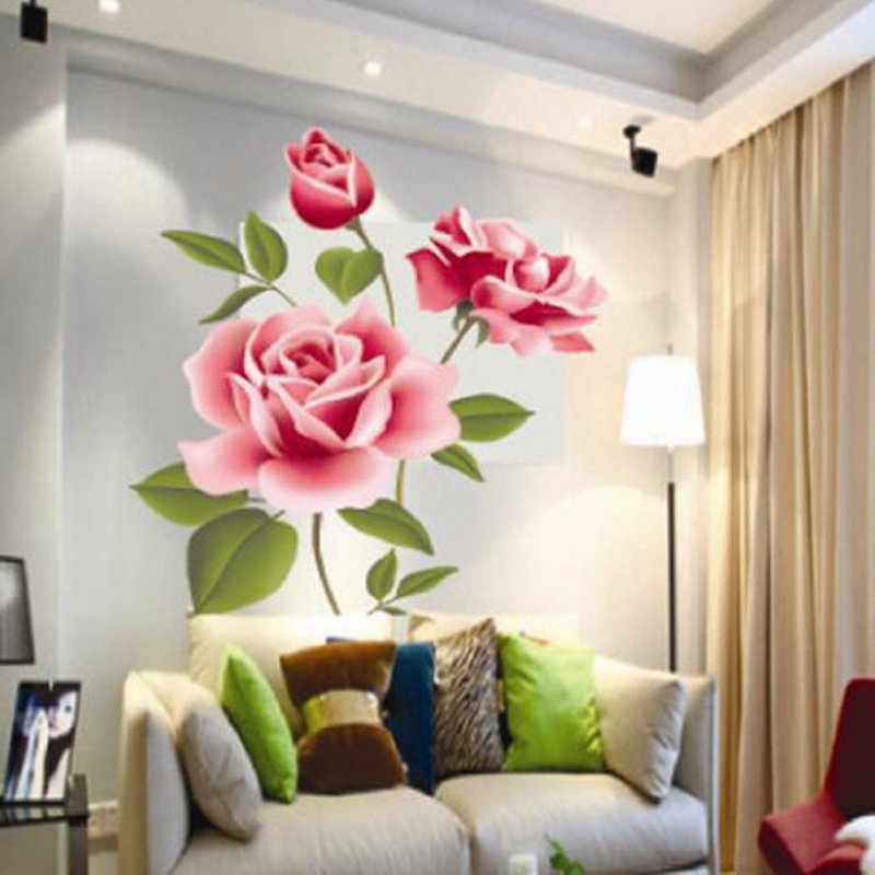 Peony Flower Wall Stickers Removable Decal for Home Living Room Decor DIY Art Decoration Layout specifications 50 * 70cm