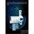 Perforation free Wall mounted Toothbrush  Holder Solar Energy storage Design Intelligent Uv Toothbrush Rack Toothpaste Dispenser White Button disinfection