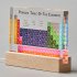 Periodic Table With Light  Acrylic Periodic Table Ornaments With 83 Kinds Of Real Elements And Wooden Stand  Home Decor For Science Lovers Students Gifts Printi