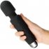Personal Magic Waterproof Wand Massager Handheld Rechargeable Neck Shoulder Back Body Massage for Sports Recovery black