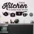 Personality Kitchen Love PVC Removable Letter Kitchenware Wall Sticker black