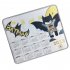 Personalized Rectangle Mouse Pad Cartoon Character Calendar Rubber Mousepad