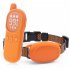 Pet Anti Bark Collar Waterproof Wireless Remote Control Electric Training Collar for Small Medium Large Dogs Orange