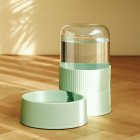 Pet Automatic Food Feeder Roman Pillars Shape 2.1l Large Capacity Water Food Bowl For Cats Dogs Feeding Bowl Water Dispenser (green)