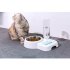 Pet Automatic Water Fountain Food Bowl for Cats Dogs white