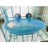 Pet Bath Tub Feeding Box with Mirror for Birds Parrots