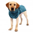 Pet Bathrobe Strong Absorbent Quick drying Bath Towel Pet Drying Coat Clothes For Small Medium Large Dogs green S back length 30 36 bust 45 55