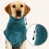 Pet Bathrobe Strong Absorbent Quick drying Bath Towel Pet Drying Coat Clothes For Small Medium Large Dogs green M back length 36 42 bust 55 65