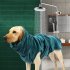 Pet Bathrobe Strong Absorbent Quick drying Bath Towel Pet Drying Coat Clothes For Small Medium Large Dogs green M back length 36 42 bust 55 65