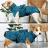 Pet Bathrobe Strong Absorbent Quick drying Bath Towel Pet Drying Coat Clothes For Small Medium Large Dogs green L back length 42 48 bust 65 78
