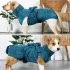 Pet Bathrobe Strong Absorbent Quick drying Bath Towel Pet Drying Coat Clothes For Small Medium Large Dogs green M back length 36 42 bust 55 65