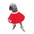 Pet Bird Cloak Collar Parrot Protection Cone Neck Recovery Anti Bite Clothes red M