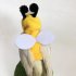 Pet Birds Bee Shaped Hoodies Cosplay Outfit Dress Up Clothes For Parrots African Greys Parakeet Cockatiel Sun Conure Finch Budgie Size M  bust 10cm 