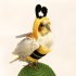 Pet Birds Bee Shaped Hoodies Cosplay Outfit Dress Up Clothes For Parrots African Greys Parakeet Cockatiel Sun Conure Finch Budgie Size M  bust 10cm 