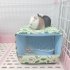Pet Bottomless Cotton Nest Small Pet Hidden House Shelter Sleeping Bed For Rabbit Hedgehog Guinea Pig avocado 30 x 25 x 19
