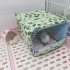 Pet Bottomless Cotton Nest Small Pet Hidden House Shelter Sleeping Bed For Rabbit Hedgehog Guinea Pig avocado 30 x 25 x 19