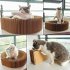 Pet Breathable Nest Collapsible Cardboard Scratcher Toy for Cats as shown 52 52 13cm