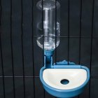 Pet Cage Hanging Water Dispenser 13cm Diameter Large Capacity Automatic Drinking Water Bowls Dog Cat Supplies Blue