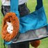 Pet Canvas Shoulder Carrying Bag Lion Shaped Cat Carrier Portable Reusable Tote Chest Bag For Small Dogs Cats Pet Supplies Lake blue small