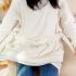 Pet Carrier Bag Holding Apron Double Layer Pocket Small Cat Dogs Hanging Chest Bag For Indoors Outdoor Travel White
