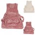 Pet Carrier Bag Holding Apron Double Layer Pocket Small Cat Dogs Hanging Chest Bag For Indoors Outdoor Travel White