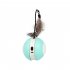 Pet Cat Automatic Moving Ball Toys With Feathers Accessories Usb Rechargeable Luminous Sounding Ball For Indoor Cats green white green hard shell The product di