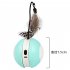 Pet Cat Automatic Moving Ball Toys With Feathers Accessories Usb Rechargeable Luminous Sounding Ball For Indoor Cats green white green hard shell The product di