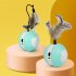 Pet Cat Automatic Moving Ball Toys With Feathers Accessories Usb Rechargeable Luminous Sounding Ball For Indoor Cats green white green hard shell The product di