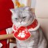 Pet Cat Cloak Apparel Tang Suit Adjustable Size Wear resistant Chinese New Year Style Pet Blessing Bag Bib C