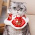Pet Cat Cloak Apparel Tang Suit Adjustable Size Wear resistant Chinese New Year Style Pet Blessing Bag Bib C