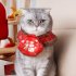 Pet Cat Cloak Apparel Tang Suit Adjustable Size Wear resistant Chinese New Year Style Pet Blessing Bag Bib C