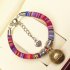 Pet Cat Decorative Collar Ethnic Style Hand woven Cotton Rope Pet Dog Necklace Pet Neck Accessories With Bell red M