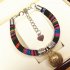 Pet Cat Decorative Collar Ethnic Style Hand woven Cotton Rope Pet Dog Necklace Pet Neck Accessories With Bell red M