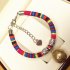 Pet Cat Decorative Collar Ethnic Style Hand woven Cotton Rope Pet Dog Necklace Pet Neck Accessories With Bell red M