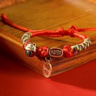 Pet Cat Decorative Collar Chinese Style Hand-woven Necklace Ornament Fun Accessories Pet Kitten Supplies red