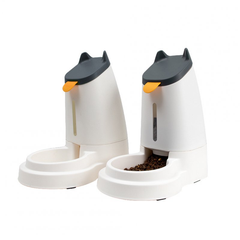 Pet Cat Dog Automatic Water Dispenser Large-capacity Pet Feeder Food Basin Water Bowl Pet Supplies water dispenser gray black