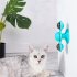 Pet  Cat  Dog  Toy Turntable Windmill Ball Spinning Funny Interactive Pet Massage Toys Revolving windmill toy blue