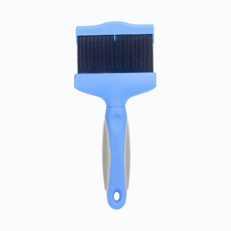 Pet Cat Hair Trimming Comb Hair Remover Double-sided Cleaning Massage Brush Pet Cleaning Supplies blue large