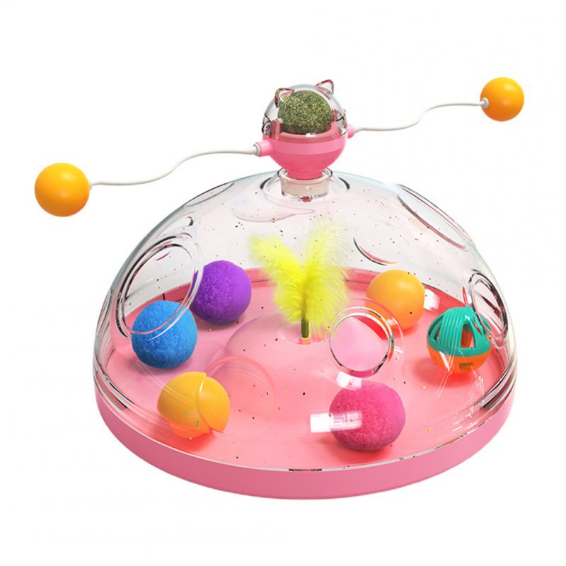 Pet Cat Rotating Windmill Toys With Ball Scratch-resistant Interactive Turntable Pet Educational Toys