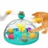 Pet Cat Rotating Windmill Toys With Ball Scratch resistant Interactive Turntable Pet Educational Toys green