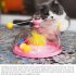Pet Cat Rotating Windmill Toys With Ball Scratch resistant Interactive Turntable Pet Educational Toys green
