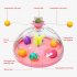 Pet Cat Rotating Windmill Toys With Ball Scratch resistant Interactive Turntable Pet Educational Toys green