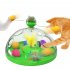 Pet Cat Rotating Windmill Toys With Ball Scratch resistant Interactive Turntable Pet Educational Toys green