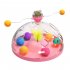 Pet Cat Rotating Windmill Toys With Ball Scratch resistant Interactive Turntable Pet Educational Toys yellow